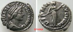 Ancient Coins - 42LF6Z) Roman Imperial, Lucilla, AR Denarius, 3.35 grms,  19 mm; Obverse: LVCILLAE AVG ANTONINI AVG F, Draped bust right. Reverse: DIANA LVCIFERA, Diana standing right holding torc