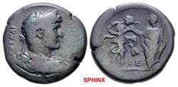 Ancient Coins - 392CLL2Z) EGYPT, Alexandria. Hadrian. AD 117-138. AE Drachm (32.5mm, 24.89 g, 12h). Dated RY 15 (AD 130/131). Laureate, draped, and cuirassed bust right / Hadrian standing left,
