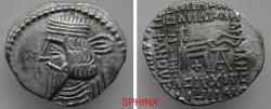 Ancient Coins - 186RH3Z) KINGS of PARTHIA. Pakoros I. Circa AD 78-120. AR Drachm (21 X 18 mm, 3.62 g, 12h). Ekbatana mint. Diademed bust left, wearing medium-length beard / Archer (Arsakes I) seat