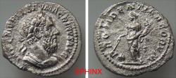 Ancient Coins - 330FM22P) Macrinus. AD 217-218. AR Denarius (20.5mm, 2.87 g). Rome mint, 3rd officina. 3rd emission, AD 218. Laureate and draped bust right, wearing long beard, seen from behind /