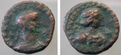 Ancient Coins - 553RR) ROMAN EGYPT, AE TETRADRACHM, 19 MM, 6.19 GRMS, AURELIAN AND VABALATHUS, SOLD AS IS NO RETURN.