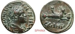 Ancient Coins - SPHINX RESUMES SHIPPING TO THE UNITED STATES..228GG5W) Roman Provincial, Caracalla AE22 (6.37 grms, 21 mm) of Parium, Mysia. AD 218-222. Obverse: ANTONINVS PIVS FEL AV, Laureate, d