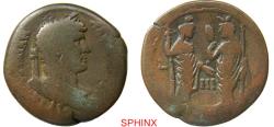 Ancient Coins - 287GL5W) EGYPT, Alexandria. Hadrian. AD 117-138. AE Drachm (33 mm, 24.14 g, 12h). Dated RY 18 (AD 133/4). Laureate, draped, and cuirassed bust right / Demeter, holding long torch