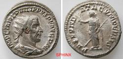 Ancient Coins - 967HG6Z) Philip I. AD 244-249. AR Antoninianus (22.5 mm, 3.81 g, 12h). Antioch mint. 1st series, 2nd issue. Radiate, draped, and cuirassed bust right / PAX FVND ATA CVM PERSIS, Pax