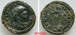 Ancient Coins - 715GR4KP) Constantine I, AD 307/310-337. AE follis, 2.78 Grms, 21  mm, Rome mint, AD 314. Obverse: IMP CONSTANTINVS PF AVG, laureate, draped and cuirassed bust right. VF