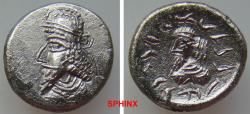 Ancient Coins - 863GL7Z) KINGS of PERSIS. Napād (Kapat). 1st century AD. AR Hemidrachm (13 mm, 1.68 g). Istakhr (Persepolis) mint. Diademed and draped bust left, wearing Parthian-style tiara / Dia