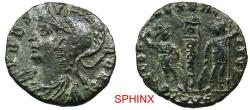 Ancient Coins - SPHINX NOW SHIPPING TO THE UNITED STATES... 30CL2Y) Roman Imperial, Roma city commemorative. AE4 (1.56 g, 15 mm).