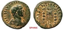 Ancient Coins - 517EK8) PISIDIA, Antioch. Philip I. 247-249 AD. AE 25 mm (9.88 grms). Radiate and draped bust right, seen from behind / CAES ANTIOCHI COL, S-R in exergue, vexxillum between two sta