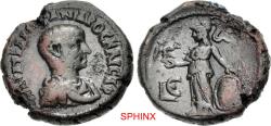 Ancient Coins - 386KR4Z) EGYPT, Alexandria. Severus Alexander. As Caesar, AD 222. BI Tetradrachm (24mm, 13.09 g, 12h). Dated RY 5 of Elagabalus (AD 221/2). Bareheaded, draped, and cuirassed bust
