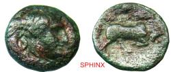 Ancient Coins - 32CH5) SELEUKID EMPIRE. Seleukos I Nikator. Second satrapy and kingship, 312-281 BC. AE (19 mm, 5.44 g). Antioch on the Orontes mint. Struck circa late 280s BC. Winged head of Medu