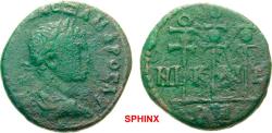 Ancient Coins - 34AK8FM) BITHYNIA Nicaea Severus Alexander AD 222-235. Bronze (AE; 18-19mm; 4.21g; 1h) [M AYP CEV A]ΛΕΞΑΝΔΡΟC A Laureate bust of   Severus Alexander to right. 