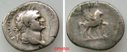 Ancient Coins - 880CKC6Z) Roman Imperial, Domitian. AD 81-96. AR Denarius 3.20 grms, 19.5 mm . Ephesus mint. 79-80 AD. Obverse: CAESAR AVG F DOMITIANVS, Laureate head right. Reverse: COS IIII abov