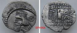 Ancient Coins - 181RH3Z) KINGS of PARTHIA. Artabanos IV. Circa AD 10-38. AR Drachm (21.5 mm, 3.48 g, 12h). Ekbatana mint. Diademed bust left / Archer (Arsakes I) seated right on throne, VF
