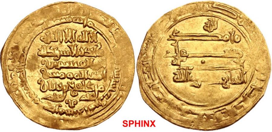 World Coins - 452RLF19)  Persia (Pre-Seljuq). Ziyarids. Mardawij bin Ziyar. AH 315-323 / AD 927-935. AV Dinar (25mm, 3.74 g, 2h). Mah al-Basra (Nahavand) mint. Dated AH 322 (AD 933/4). A