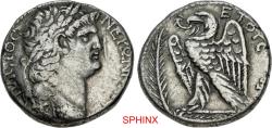 Ancient Coins - 431CLR5X) SELEUCIS and PIERIA, Antioch. Nero. AD 54-68. AR Tetradrachm (25mm, 14.96 g, 1h). Dated year 116 of the Caesarean Era (AD 67/8). Laureate bust right, wearing aegis / VF