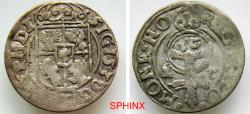World Coins - 661CH4K) Poland, Sigismund III Vasa 1587-1632 AD. AR(3) Polker, 19.5 mm, 0.91 grms, 1622 AD, Obv: Crowned arms. Rev: Globus Cruciger.   Górecki B.22. FINE.