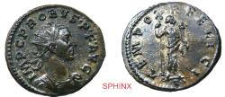 Ancient Coins - 468GK5Y) Probus. AD 276–282. Antoninianus (22.5 mm, 4.31 g). Lugdunum (Lyon) mint, 1st officina. 3rd–5th emissions, AD 277–280. Radiate and cuirassed bust right / Felicitas standin