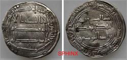 World Coins - 719EE2Y) ABBASID CALIPHATE, FIRST PERIOD : AL-MANSOUR, 136-158 AH / 754-775 AD, AR DIRHAM STRUCK AT THE MINT OF AL-RAYY ( RATED SCARCE) IN THE YEAR 147 AH, ALBUM TYPE # 213.2 ; LAV