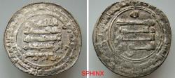 World Coins - 569RL6Z) RARE ! ABBASID CALIPHATE, AL-MUTTAQI, 329-333 AH/ 940-944 AD, AR DIRHAM, 2.02 GRMS, 23.5 MM,  STRUCK AT MADINAT AL-SALAM IN 329 AH, CITING ABUL HUSAYN BAJKAM, VF