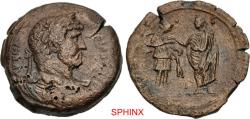 Ancient Coins - 399MM4Z) EGYPT, Alexandria. Hadrian. AD 117-138. AE Drachm (36mm, 26.59 g, 11h). Dated RY 15 (AD 130/1). Laureate, draped, and cuirassed bust right, seen from behind / Hadrian stan
