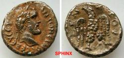 Ancient Coins - 254GH18) EGYPT, Alexandria. Antoninus Pius. 138-161 AD. BI Tetradrachm (24 mm, 11.73 gm). Dated RY 9 (145/6 AD). ANTWNEINOC CEB EVCEB, laureate head right / Eagle standing facing,