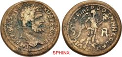Ancient Coins - 317LF4Z) PISIDIA, Antiochia. Septimius Severus. AD 193-211. AE (33mm, 24.82 g, 6h). Laureate head right / Nike advancing right, holding trophy; S R across field. Krzyźanowska dies