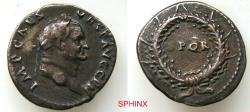 Ancient Coins - 873CKC6Z) Vespasian. AD 69-79. AR Denarius (18.5 mm, 3.17 g, 12h). Rome mint. Struck AD 73. Laureate head right / S P Q R within oak wreath. RIC II.1 547; RSC 516. Toned, VF