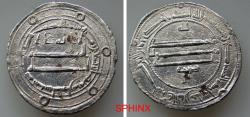 World Coins - 492RM6Z) THE ABBASID CALIPHATE, FIRST PERIOD : AL-MA'MUN, 194-218 AH / 810-833 AD, AR DIRHAM, 2.68 GRMS, 23 MM, STRUCK AT THE MINT OF MADINAT ISBAHAN IN THE YEAR 198 AH CITING HART