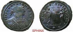 Ancient Coins - 387GM2Z) Aurelian, AE Antoninianus (24.5 mm, 2.76 grms) , Siscia mint, Obverse: IMP AVRELIANVS AVG, Radiate and cuirassed bust right.Reverse: CONCORDIA MILITVM, Emperor recieving g