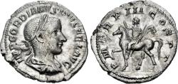 Ancient Coins - 661CER5X) The Young Emperor Rides: Silver Denarius of Gordian III
