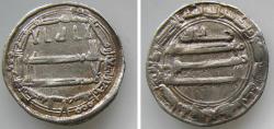 World Coins - 639CC4K) ABBASID CALIPHATE, FIRST PERIOD : AL-AMIN, 193-198 AH / 809-813 AD, AR DIRHAM STRUCK AT THE MINT OF MADINAT AL-SALAM (PRESENT DAY BAGHDAD) IN THE YEAR 194 AH XF