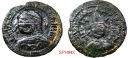 World Coins - 911MM1) ARTUQIDS OF MARDIN, NAJM AL-DIN ALPI, 547-572 AH/ 1152-1176 AD, AE DIRHAM, 32.5 MM, 12.46 GRMS, OB. DIADEMED MALE BUST FACING SLIGHTLY LEFT, WEARING TRIANGULAR JEWELL TIARA