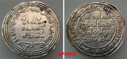 Ancient Coins - 606CFH5) THE UMAYYAD CALIPHATE, AL-WALID I, 86-96 AH / 705-715 AD, AR DIRHAM STRUCK AT THE MINT OF AL-RAYY IN THE YEAR 93 AH; ALBUM TYPE # 128; LAVOIX # 285, IN VF+ COND, SCARCE