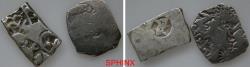 Ancient Coins - 48RR22P) CENTRAL ASIAN. Ancient India. Lot of two (2) AR denominations. Total weight 6.63 grms; From the Kingdom of Gandhara Janapanda to the Mauryan Empire. 321- 185 BC; punchmark