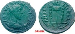 Ancient Coins - 435FFAK19) PISIDIA Antioch Volusian AD 251-253. Bronze (AE; 23-25mm; 5.75g; 8h) IMP C VIB AF GAL VOLVSSIAN AVC Radiate, draped and cuirassed bust of Volusian to right. Rev. ANTIOC-