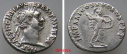 Ancient Coins - 1LK6Z) Roman Imperial, Domitian 90-91 AD.; AR Denarius. 3.21 grms, 18.5 mm; Obverse: IMP CAES DOMIT AVG GERM P M TR P X, Laureate head right. Reverse: IMP XXI COS XV CENS P P P, Mi
