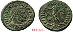 Ancient Coins - 427CL2Z) Licinius I, (AD 308-324) AE3, (3.73 gr, 19.5 mm), Rome mint,Obverse: IMP LICINVIS P F AVG, Laureate and cuirassed right. Reverse: SOLI IN-VI-CTO COMITI, Radiate figure of