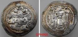 Ancient Coins - 634EG2Y) SASANIAN KINGS. Pērōz (Fīrūz) I. AD 457/9-484. AR Drachm (28 mm, 4.08 g). AY (Ērān-xvarrah-Šābuhr) mint. Struck circa AD 477-484. Bust right, wearing crown VF