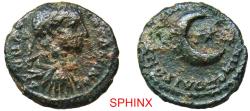 Ancient Coins - SPHINX NOW SHIPPING TO THE UNITED STATES... 440RL5Z) Roman Provincial, Commodus or Caracalla. Nikopolis ad Istrum. AE (2.97 g, 16 mm).