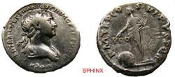 Ancient Coins - 596FR6Z) Trajan. AD 98-117. AR Denarius (18.5 mm, 3.18 g, 6h). Rome mint. Struck circa autumn AD 116-August AD 117. Laureate and draped bust right / PRO VID across field, Provident