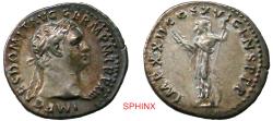 Ancient Coins - 886CKC6Z) Domitian. AD 81-96. AR Denarius (19 mm, 3.59 g, 6h). Rome mint. Struck 1 January-13 September AD 92. Laureate head right / Minerva standing left, holding thunderbolt and