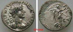 Ancient Coins - 129EH6Z) CAPPADOCIA, Caesarea-Eusebia. Hadrian. AD 117-138. AR Hemidrachm (14mm, 1.62 g, 12h). Dated RY 4 (AD 119/20). Laureate, draped and cuirassed bust right, seen from the fron