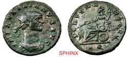 Ancient Coins - 643FL2Z) Aurelian. AE Antoninianus (21 mm, 4.12 g). Siscia mint. Obverse: IMP AVRELIANVS AVG, radiate and cuirassed bust right. Reverse: FORTVNA REDVX, Fortuna seated left, holding