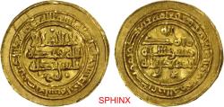 World Coins - 416FHH22P) ABBASID OF YEMEN: al-Muqtadir, 908-932, AV "amiri" dinar (1.94g), San'a, AH 311, A-1058.2, single margin on obverse, slightly uneven strike, EF.