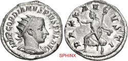 Ancient Coins - 676KR5X) Gordian III. AD 238–244. AR Antoninianus (21.5 mm, 4.69 g, 12h). Antioch mint. Second series, AD 242–244. Radiate and cuirassed bust right / Pax advancing left, holding XF
