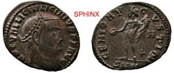 Ancient Coins - 918CH2Z) Roman Imperial, Licinius I, AE Follis, (2.41 grms, 22 mm), Cyzicus mint, Obverse: IMP C VAL LICIN LICINIVS P F AVG, Laureate head right. Reverse: GENIO AV-GVSTI CMH, Geniu