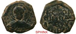 World Coins - 872EE22P) CRUSADERS, Antioch. Tancred. Regent, 1101-03, 1104-12. AE Follis (20 mm, 3.41 g). First type. Nimbate bust of St. Peter facing, holding cross-tipped scepter / + KЄ BOI/ Θ