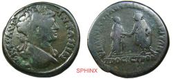 Ancient Coins - 464RL5Z) MOESIA INFERIOR, Nicopolis ad Istrum. Caracalla. AD 198-217. AE 27 mm (14.66 g). Aurelius Gallus, legatus consularis. Laureate bust right, slight drapery on left shoulder