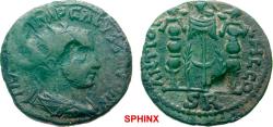 Ancient Coins - 438FFAK19) PISIDIA Antioch Volusian AD 251-253. Bronze (AE; 21-22mm; 4.71g; 6h) IMP [C V]MP GALVSSI[ ] Radiate, draped and cuirassed bust of Volusian to right. Rev. ANTIO-CH LCO Ve