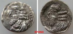 Ancient Coins - 872KH7Z) KINGS of PERSIS. Pakōr (Pakor) II. 1st century AD. AR Hemidrachm (18 mm, 1.15 g). Istakhr (Persepolis) mint. Diademed bust left; / Diademed bust left. Cf. K&M 4/32c (drach